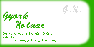 gyork molnar business card